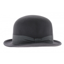 Chapeau melon feutre laine gris