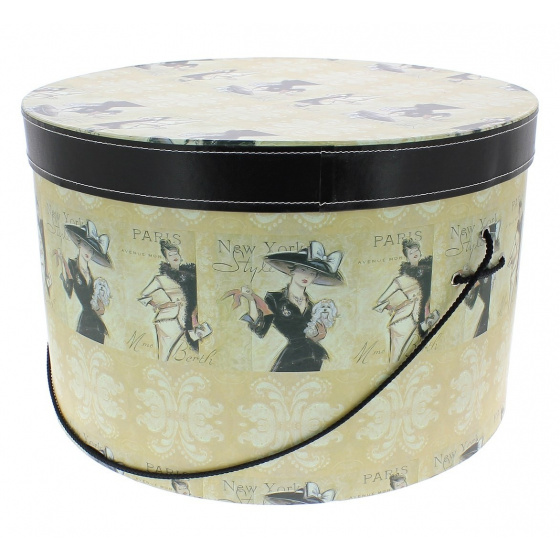 Vintage Paris New York Hat Box - Traclet
