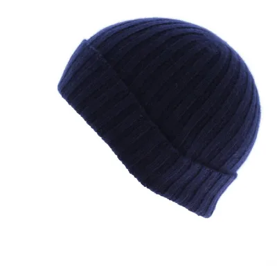 French navy cashmere beanie - Traclet Hat Shop Reference: 3180 | Traclet Hat Shop