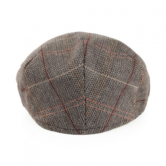 Somerset Brown Wool Flat Cap - Jaxon