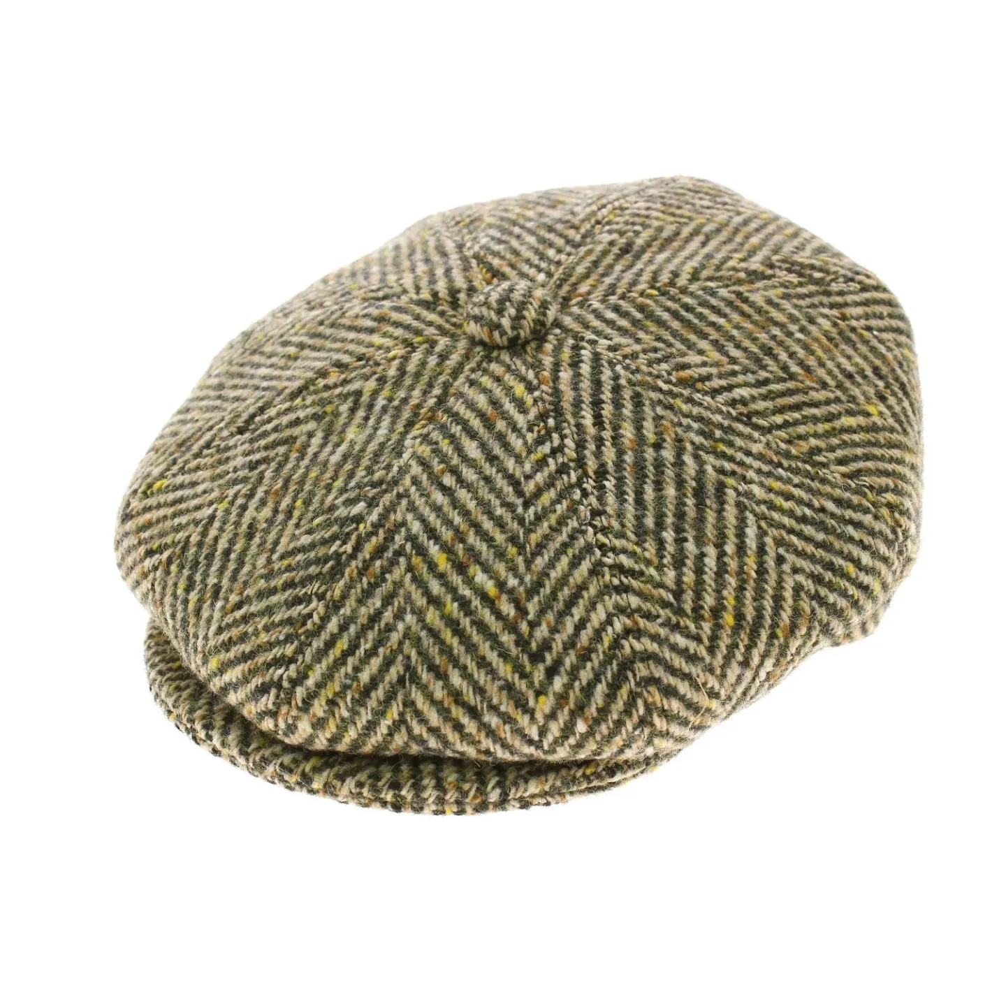 Casquette 8 cotes irlandaise Vert / Beige Reference : 6130 | Chapellerie Traclet