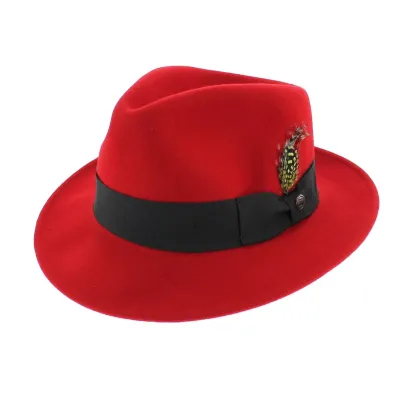 Chapeau Fedora Rouge Pachuco - Jaxon