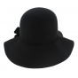 Black wool felt floppy hat - Traclet