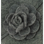 Gray Wool Felt Wide-Brim Hat - Traclet