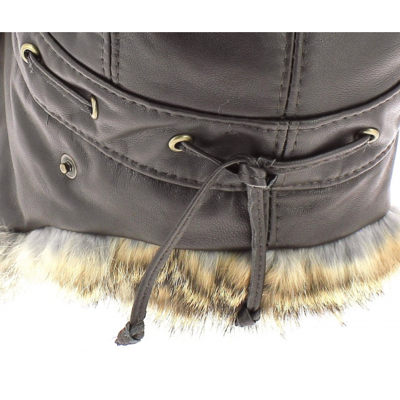 Ingo Rabbit Leather Ushanka Hat - Gena Ingo Rabbit Leather Ushanka Hat - Gena