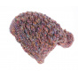Long pompom beanie courchevel Old Rose