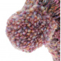 Long pompom beanie courchevel Old Rose
