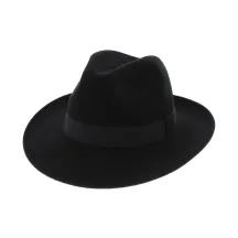 Fedora Hat Felt Wool Black Waterproof - Traclet