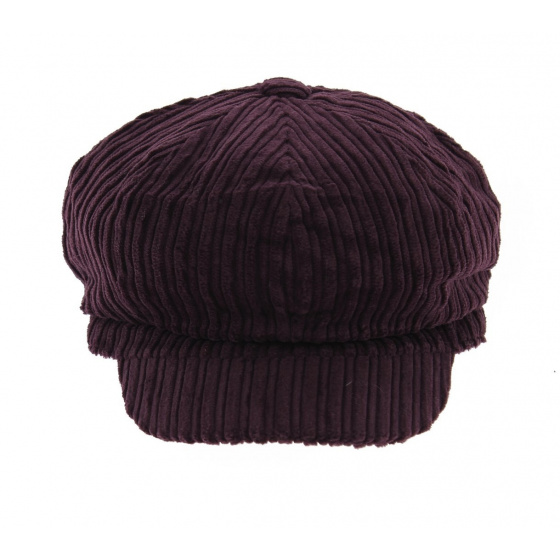 Velvet newsboy cap - Violet