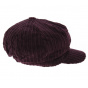 Velvet newsboy cap - Violet