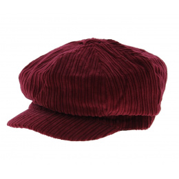 Burgundy Velvet Newsboy Cap - Traclet