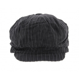 Grey Velvet Newsboy Cap - Traclet