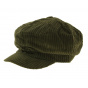 Velvet newsboy cap - Khaki