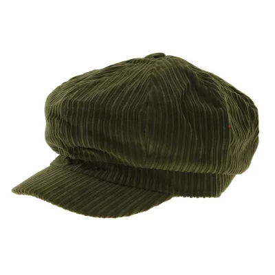 Khaki Velvet Newsboy Cap - Traclet Reference: 6198 | Traclet Hat Shop