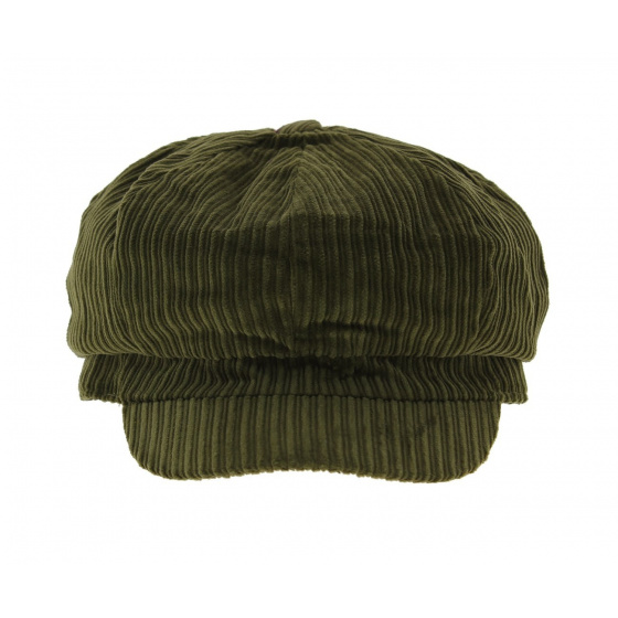 Casquette gavroche velours - Kaki