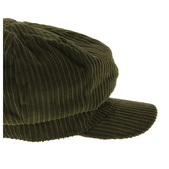 Velvet newsboy cap - Khaki