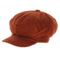 Rust velvet newsboy cap - Traclet
