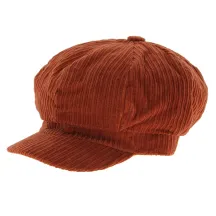 Casquette gavroche velours Rouille - Traclet Reference : 6201 | Chapellerie Traclet