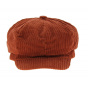 Rust velvet newsboy cap - Traclet