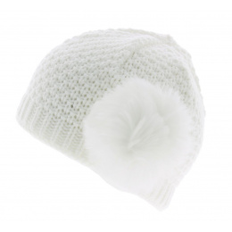 Le Drapo Beanie - White Pompom