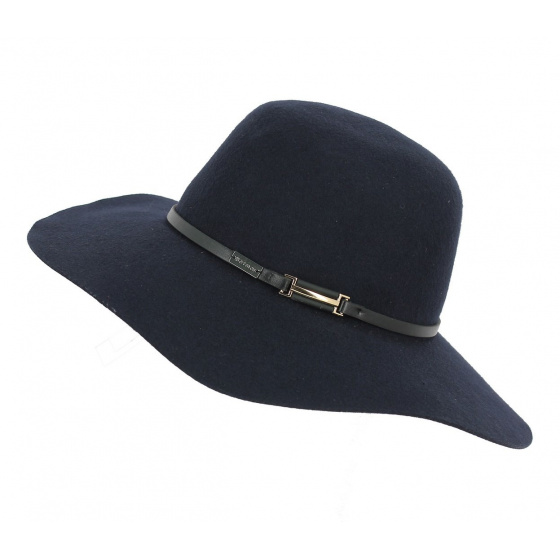 Joan Wide-Brimmed Hat Midnight Blue - Betmar