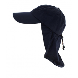 Rosholt Navy Saharan Cap UPF 50+