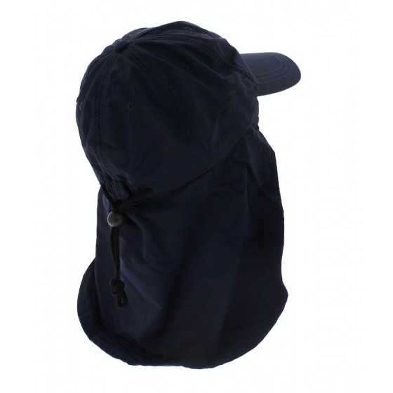 Rosholt Navy Saharan Cap UPF 50+
