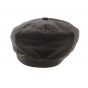 Brown kid leather Hatteras cap - Stetson