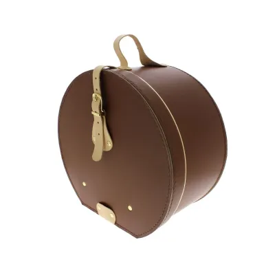 Boite à chapeaux prestige cuir marron - Traclet Reference : 202 | Chapellerie Traclet