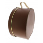 Brown leather hat box - Traclet