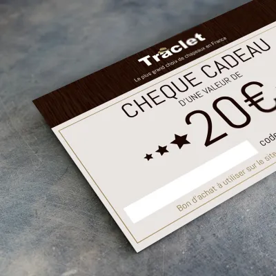 Gift card €20 to offer all year round Reference: 304 | Chapellerie Traclet