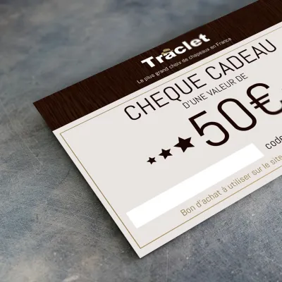 cheque cadeau 50 Traclet Reference : 305 | Chapellerie Traclet