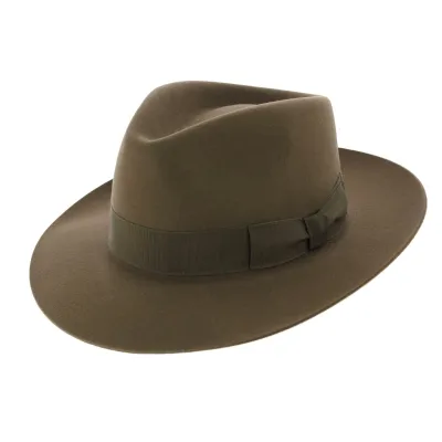 Taupe Rabbit Fur Felt Fedora Hat - Traclet Reference: 6388 | Traclet Hatters