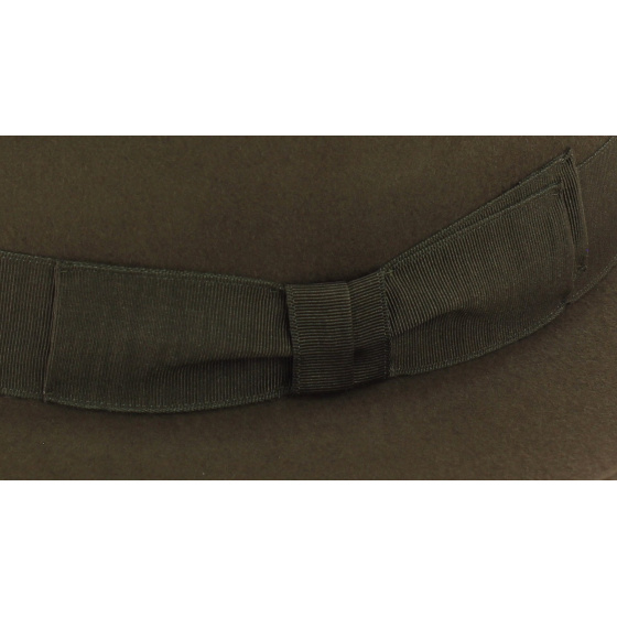 Chapeau Fédora Feutre Poil De Lapin Taupe - Traclet