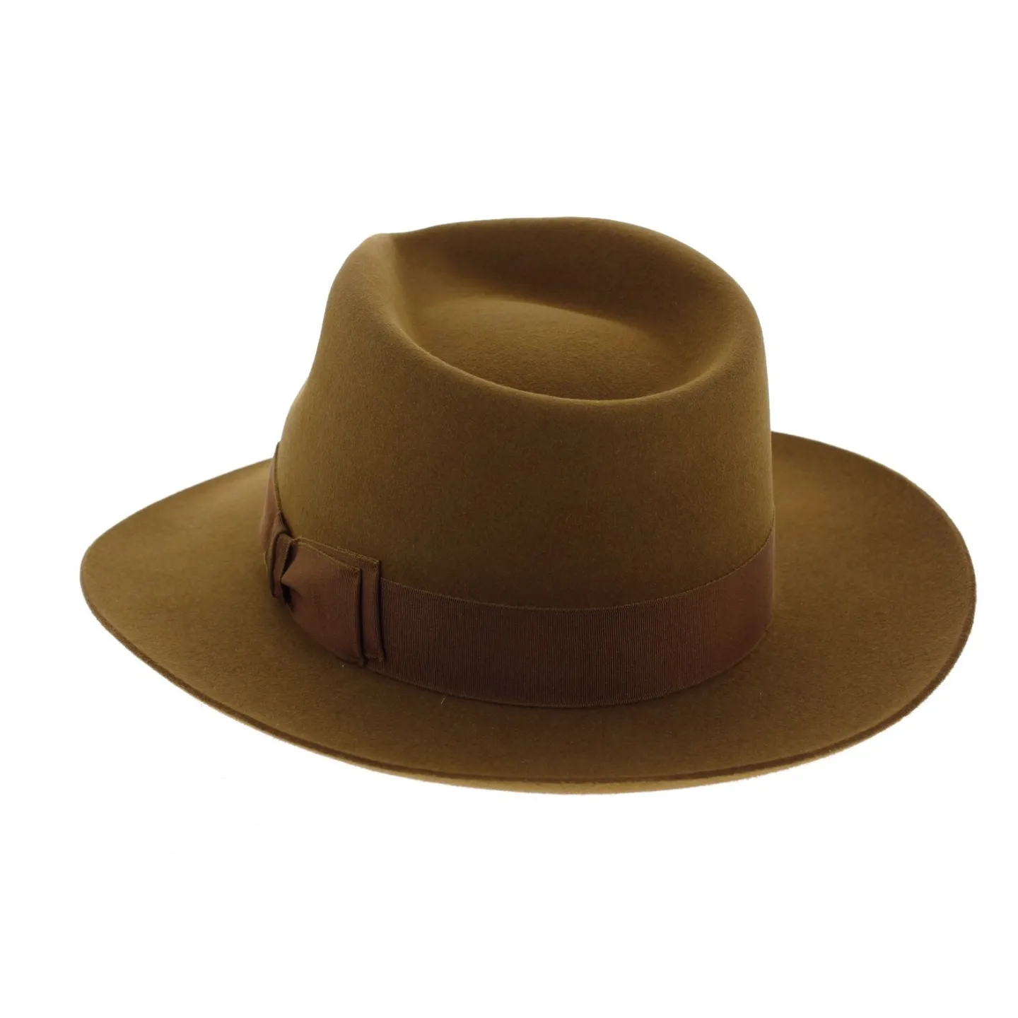 Camel Rabbit Fur Felt Fedora Hat - Traclet Reference: 6389 | Traclet Hatmakers