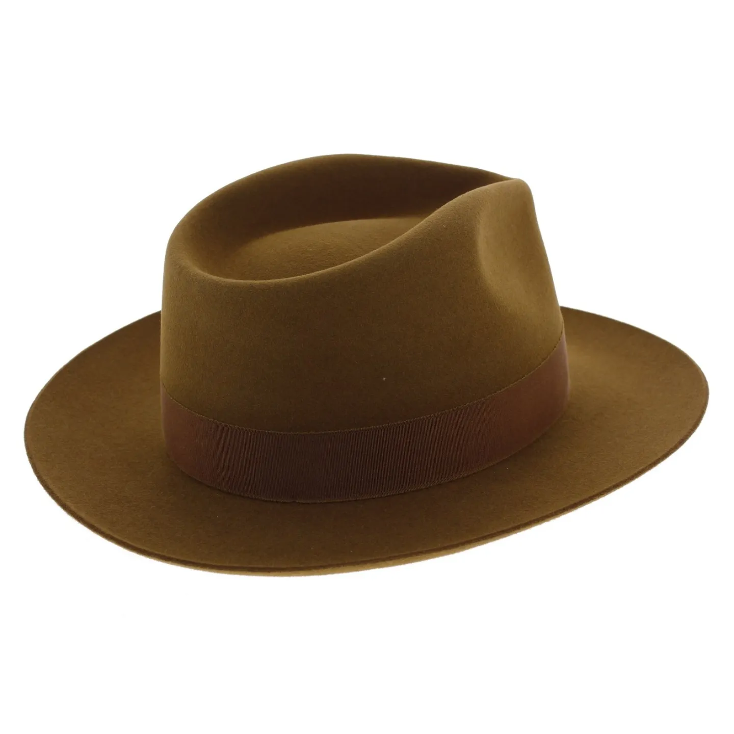 Camel Rabbit Fur Felt Fedora Hat - Traclet Reference: 6389 | Traclet Hatmakers