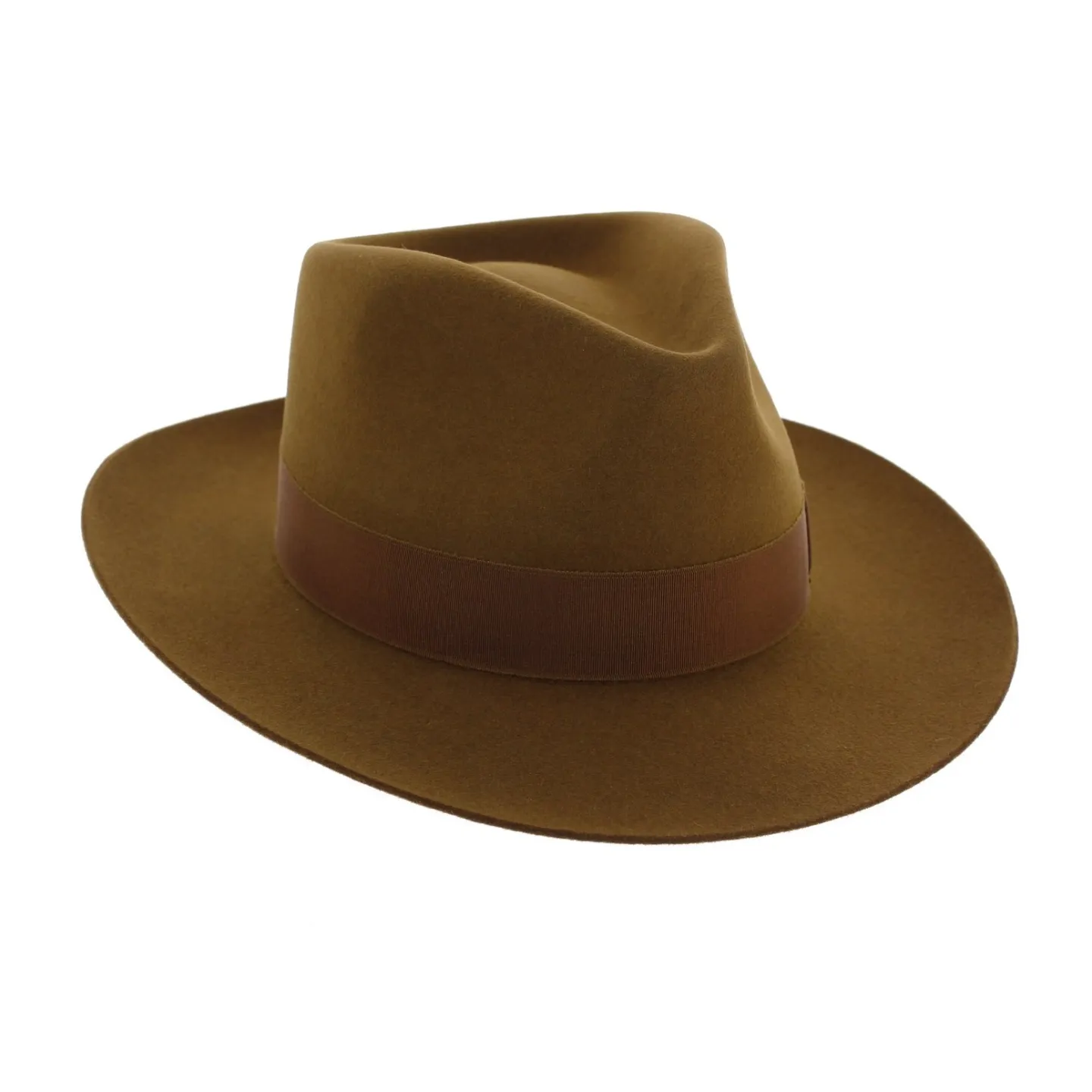 Camel Rabbit Fur Felt Fedora Hat - Traclet Reference: 6389 | Traclet Hatmakers