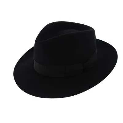 Chapeau Fédora Feutre poil de lapin Noir - Traclet Reference : 6390 | Chapellerie Traclet