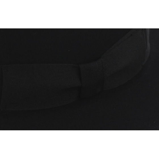 Black Rabbit Fur Felt Fedora Hat - Traclet