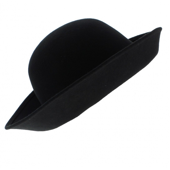 Multi-Shape Wool Felt Cloche Hat Black - Scala