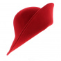 Multi-Shape Cloche Hat in Red Wool Felt - Scala