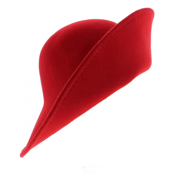 Multi-Shape Cloche Hat in Red Wool Felt - Scala