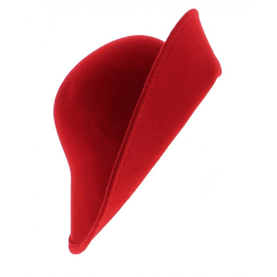 Chapeau Cloche Multi-Formes Feutre laine Rouge - Scala