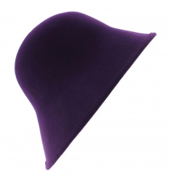 Multi-Shape Bell Hat Wool Felt Plum - Scala