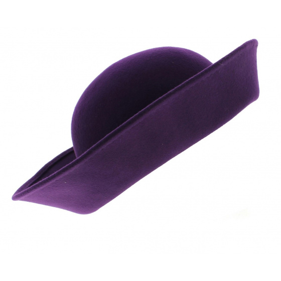 Chapeau Cloche Multi-Formes Feutre laine Prune - Scala Chapeau Cloche Multi-Formes Feutre laine Prune - Scala