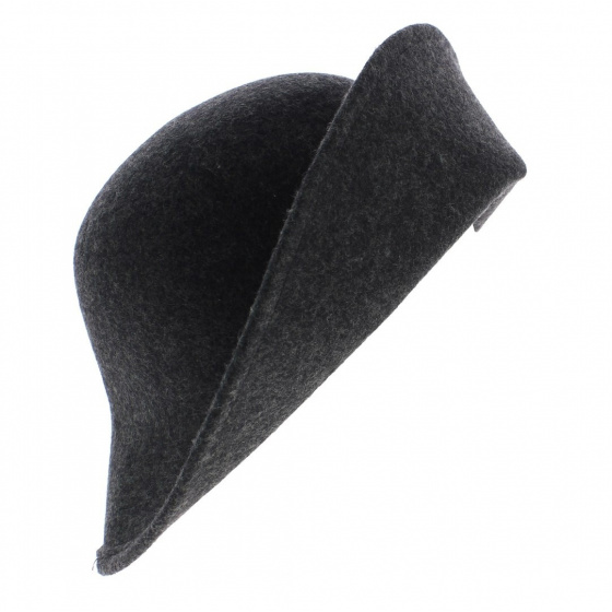 Multi-Shape Cloche Hat Wool Felt Anthracite - Scala Multi-Shape Cloche Hat Wool Felt Anthracite - Scala