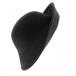 Multi-Shape Cloche Hat Wool Felt Anthracite - Scala