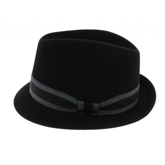 Chapeau trilby Jazzy Feutre laine noir - Aussie Apparel