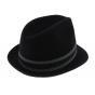 Black Wool Felt Jazzy Trilby Hat - Aussie Apparel