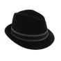 Black Wool Felt Jazzy Trilby Hat - Aussie Apparel